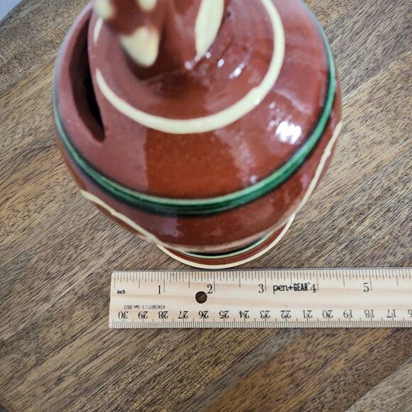 Dorothy Long Redware Vintage Pottery Turkey Bank Redware Pottery 1987 Redware - Picture 9 of 9